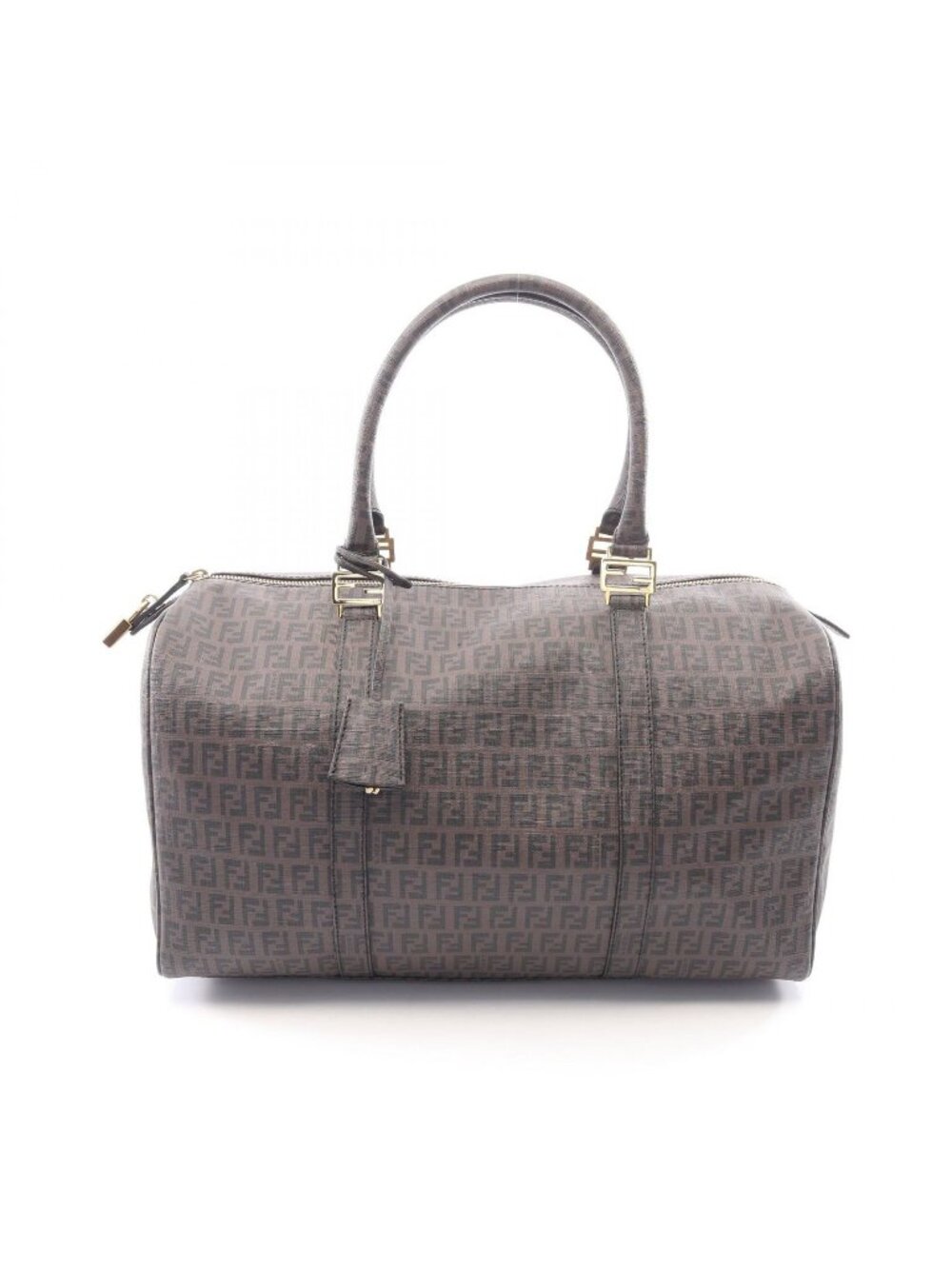 Fendi Boston Bag Zucchino Brown Black